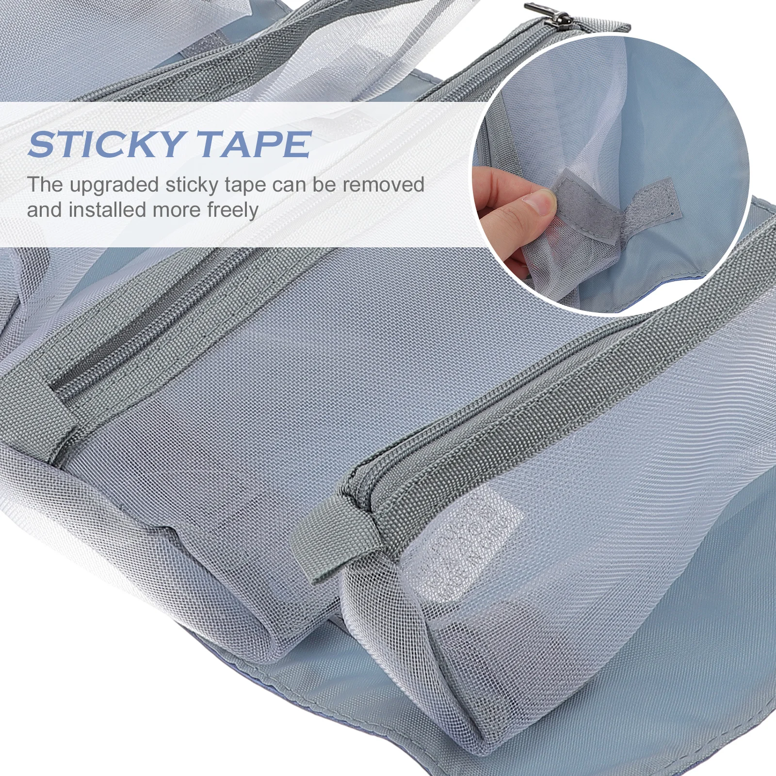 

4-in-1 Bag Durable PU Detachable Hanging Roll-Up Makeup Organizer Foldable Toiletry Bag Portable Storage Pouch