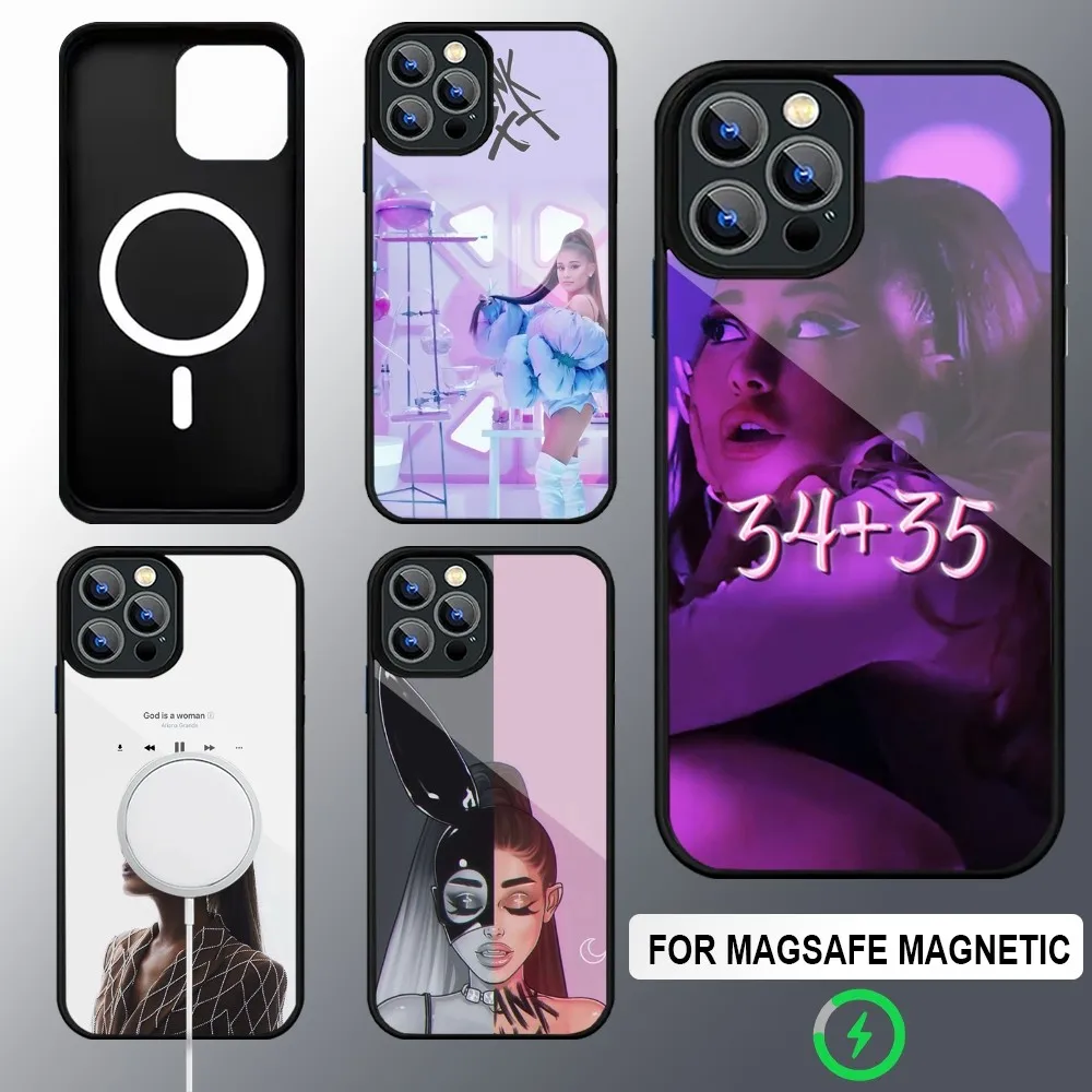 Singer Ariana-Grande Phone Case Magsafe Wireless Charging Cases For IPhone 16 15 13 12 11 14 Pro Max Mini 8 Plus XS X XR