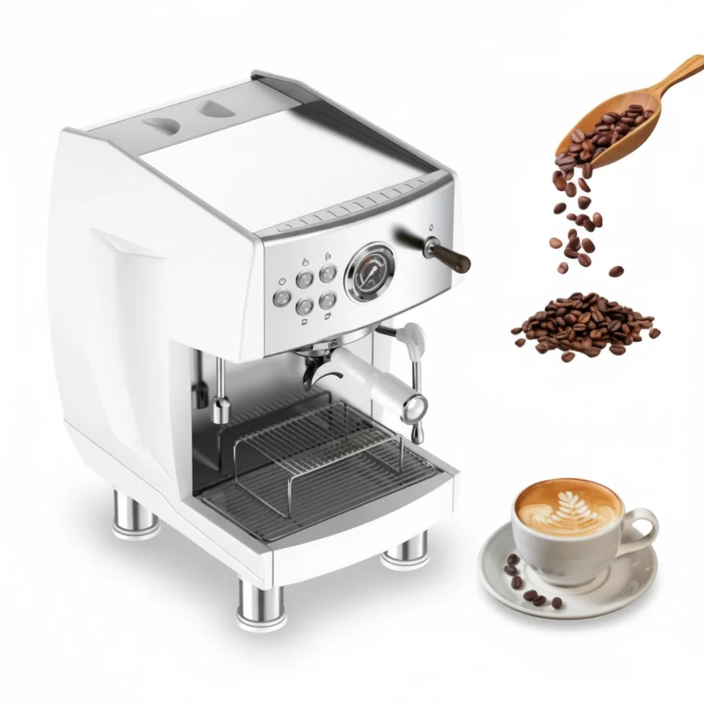 

Semi-automatic Espresso Machine, 1 Group Commercial Coffee Maker, 3.8L Triple Boiler, 58mm Portafilter, Stainless Steel Material