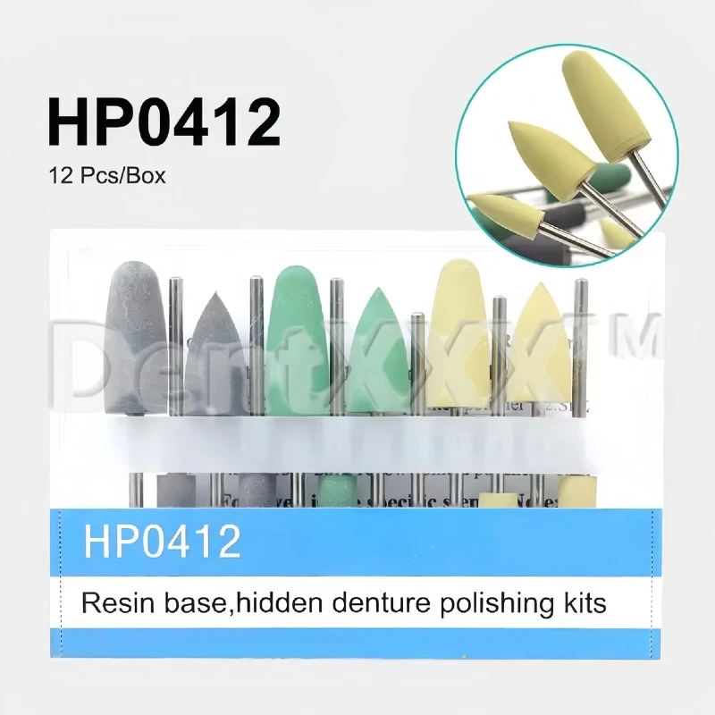 

Набор для полировки силикона HP0412, 12 шт./кор., набор заусенцев для полировки на основе смолы, диаметр хвостовика 2,35 мм