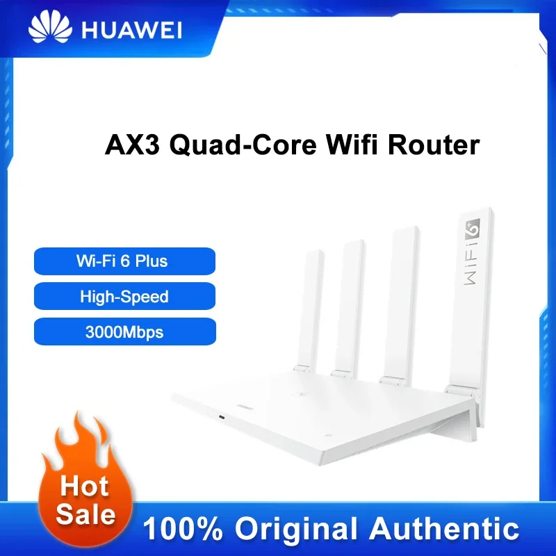 Huawei AX3 Quad-Core Wireless Router Wi-Fi 6 3000 Mbps 2.4G 5GHz WiFi Extender Repeater 4 High Gain Antennas For Home Office