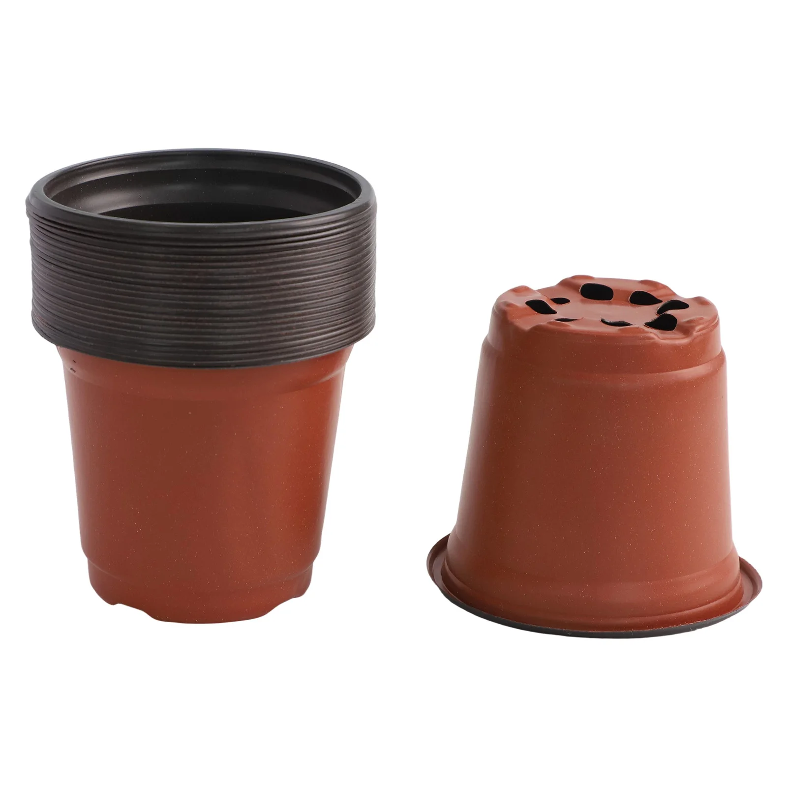 

Набор горшков для пересадки из 100 гибких пластиковых цветочных горшков для выращивания молодых растений и трав с отличным вентиляционным дизайном