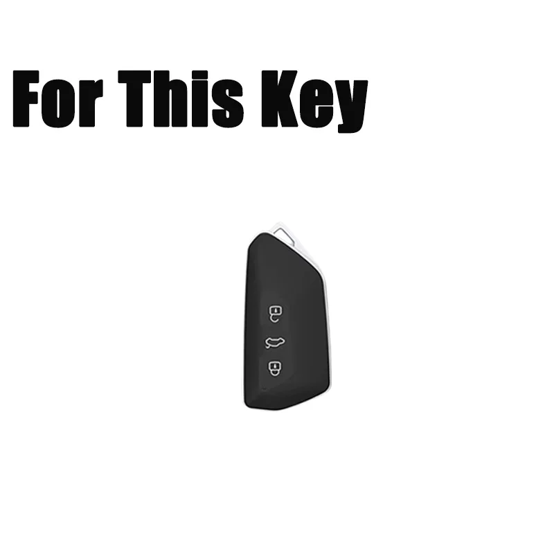 Zinc Alloy TPU Car Remote Key Fob Case Cover For VW ID.3 ID.4 Golf 8 Mk8 GTI GTD R Seat Leon MK 4 Tarraco Ateca Skoda Octavia