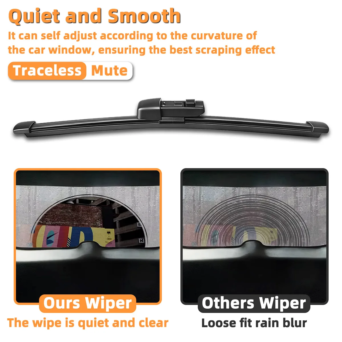 Yitong Suitable for Volkswagen VW Atlas Teramont 2017-2026 Rear Wiper Blade Natural Rubber Strip Aerodynamic Silent Wiper Blade - view 3