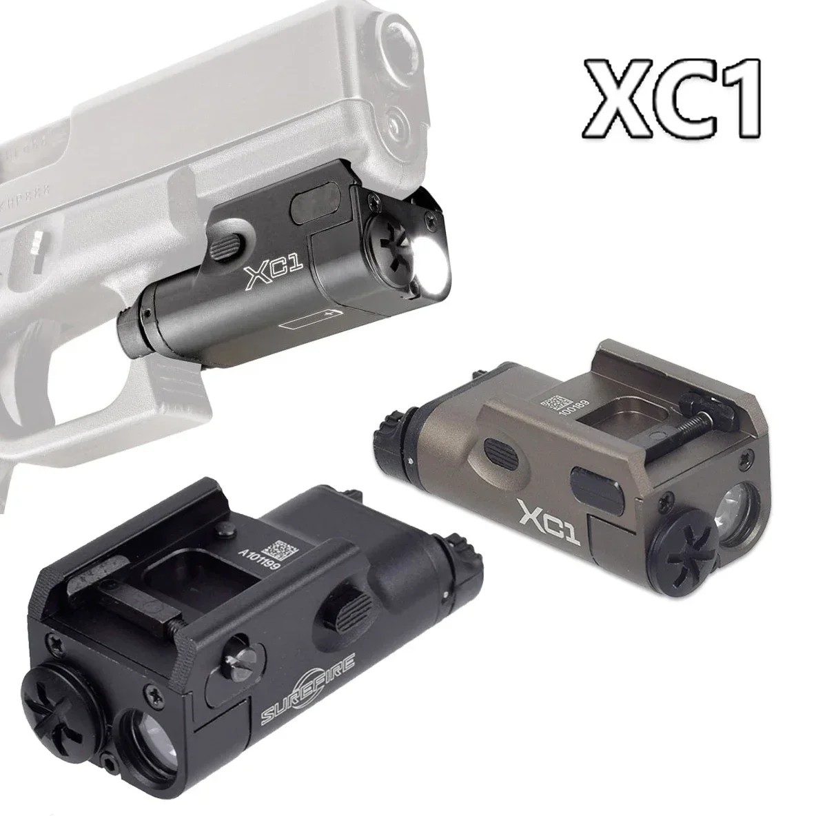 Surefir XC1 XC-1 Ultra-Compact LED Pistol Light for 1911 P320 Glock17 18C 19 22 Hunting Weapon Scout Torch Constant Momentary