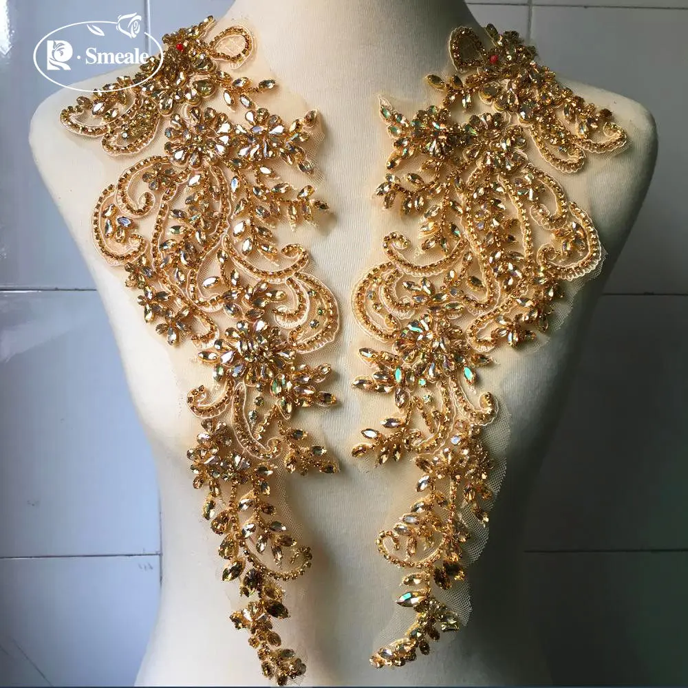 Dingzhu-Water Diamond Large Flower, Transparent Mesh Bottom Material,Lace Handmade, DIY Clothing Accessories for Wedding Dresses