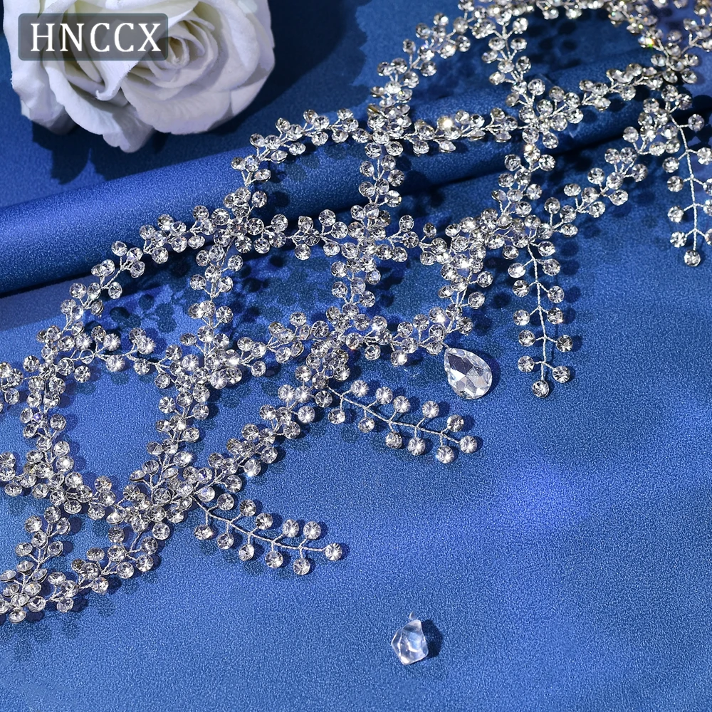 YouLaPan HP471 Rhinestone Bridal Headband Big Flower Shape Headdress for Women Crystal Hollow Wedding Headpiece Zircon Headwear