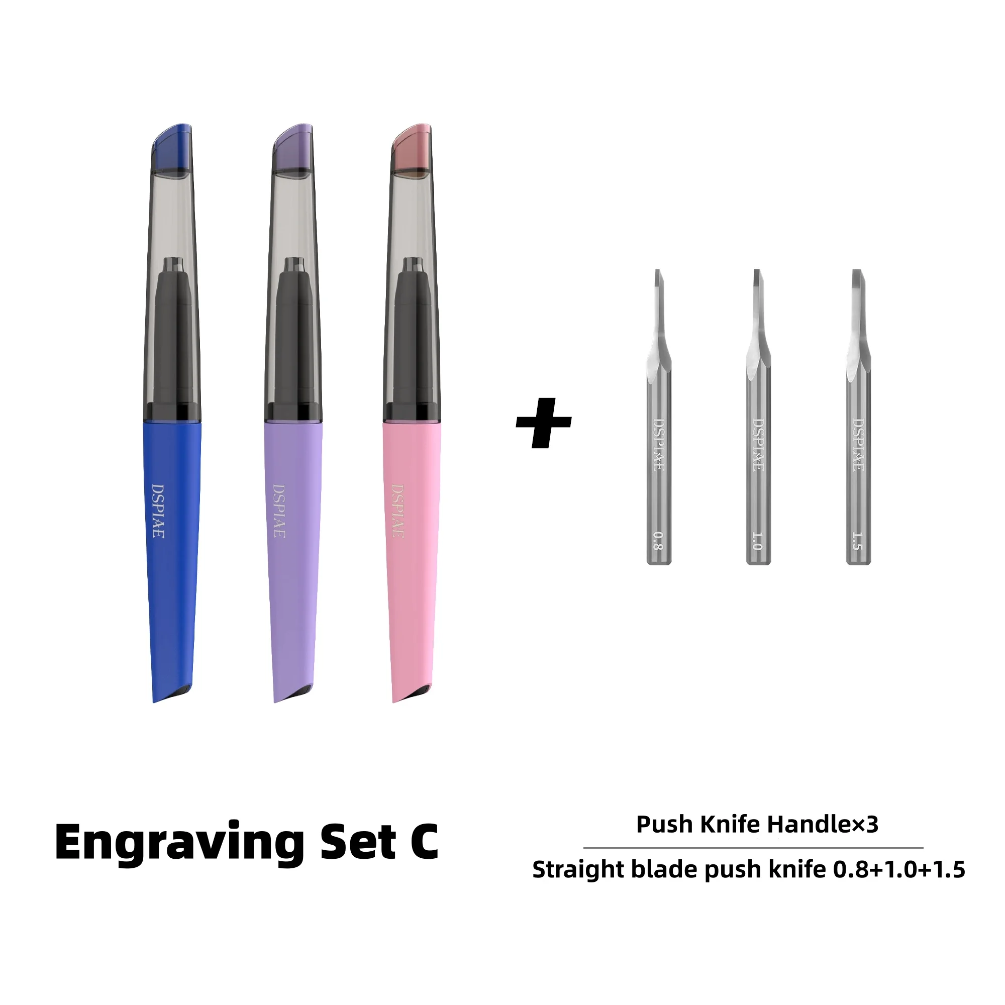 

DSPIAE Tungsten Steel Push Broach Straight Blade Push Knife Military Model Engraving Tools for Modeler Hobby Craft Tools DIY