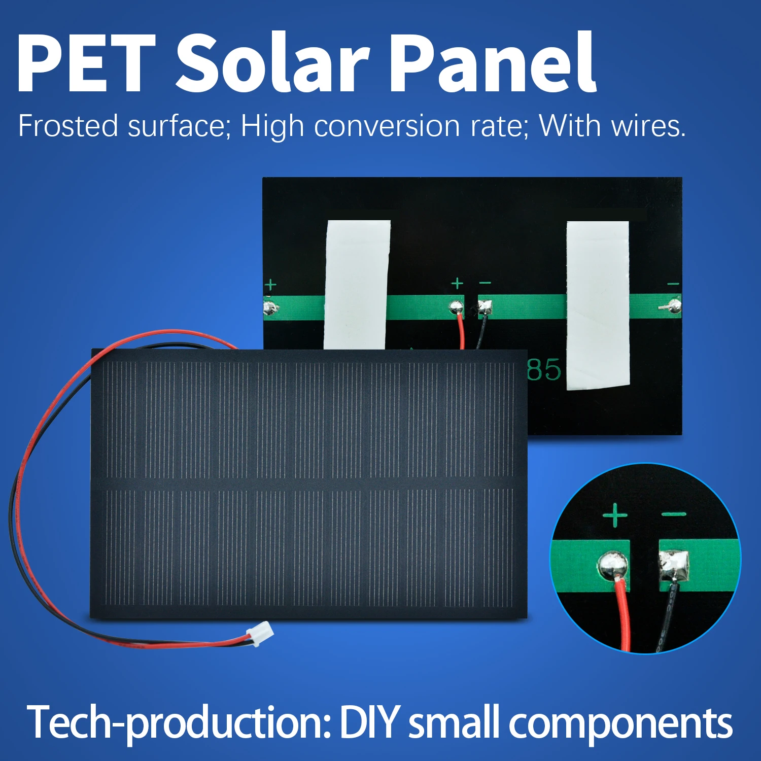 Keyestudio 5V 5.5V 6V Polikrystaliczny Mini Panel Słoneczny PET z Złączem PH2.0 do Projektów DIY Arduino