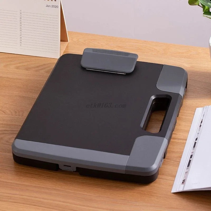 Portable Files Document Clipboard Storage Case Multifunctional Compartment Holder Office Supplies