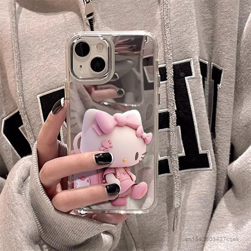 산리오 헬로 키티 새로운 패션 디자인 휴대폰 케이스, 귀여운 보호 커버, 아이폰 11 12 13 14 15 프로 맥스 X Xr Xsmax 7 8 플러스 Se