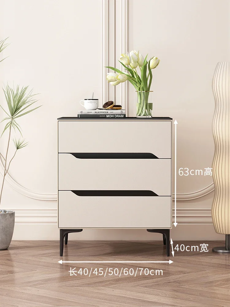 Minimalist Modern Wood Italian Bedside Table Luxury Cabinet Storage Living Room Nightstands Mesitas De Noche Furniture