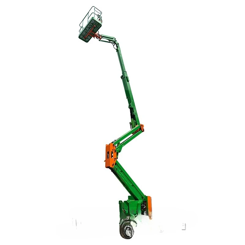 Self-propelled crane lift Electric hydraulic lift platform 14 meters arm span All-terrain work Aerial work vehicle