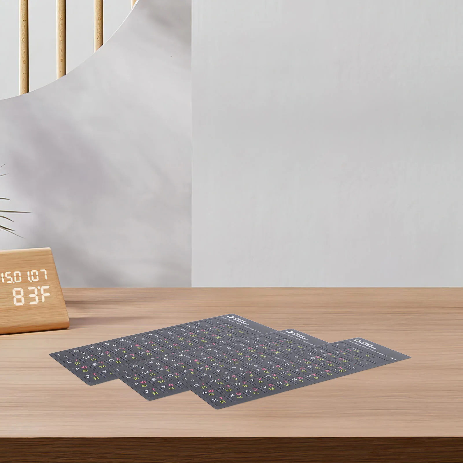 

Multilanguage Keyboard Stickers Universal Laptop Key Labels For English Hebrew Russian Ultra Thin Washable Film