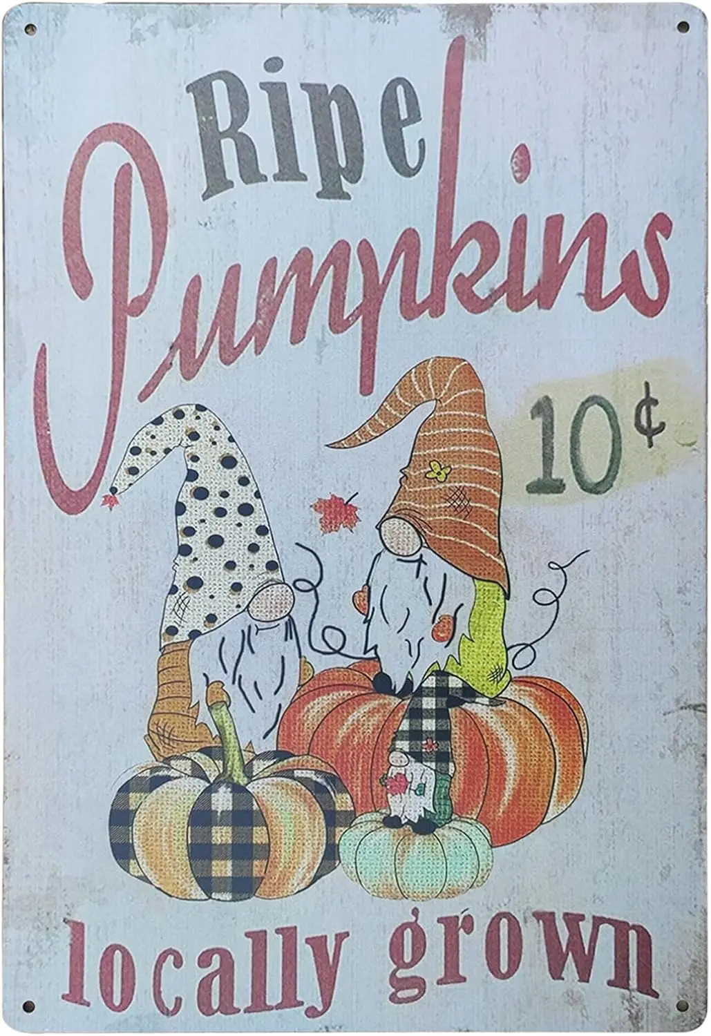 TISOSO Funny Pumpkins Locally Grown Retro Vintage Kitchen Signs Farm Decorative Country Home Decor Iron Painting Decoration