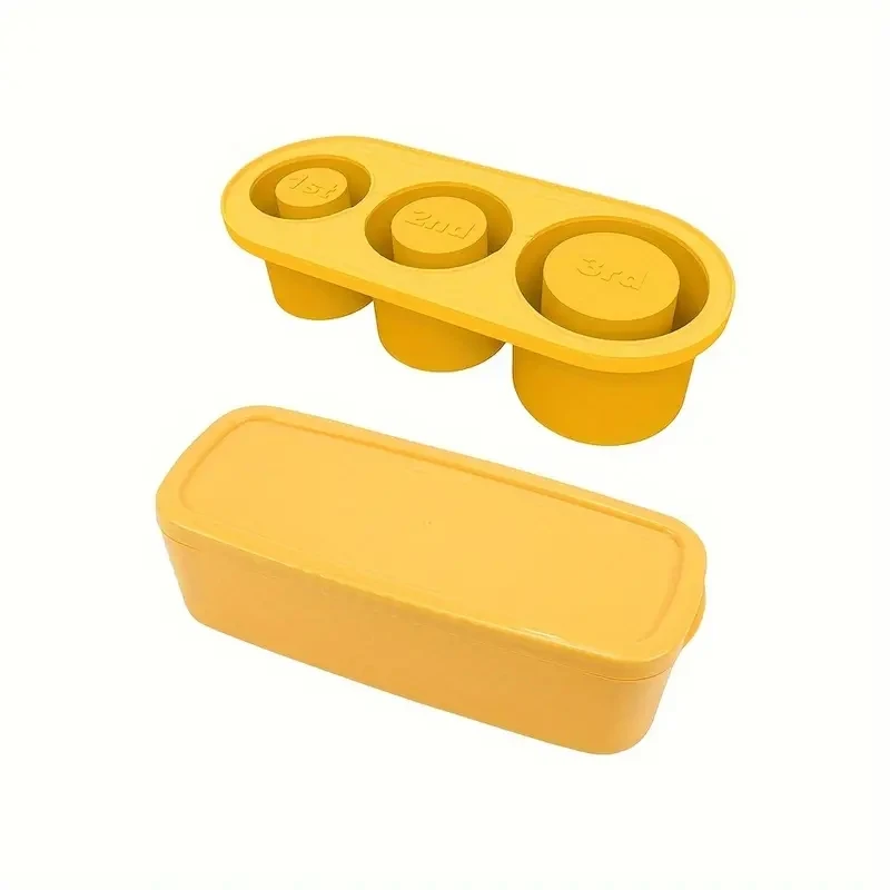 Eiswürfelform für Rollbecher, Neue Silikon-Eisform, Kann 3 Hohle Zylindrische Eisformen mit Deckeln Erzeugen, für Eisgetränke, Saft, Whiskey, Cocktails, Sommergeschenke