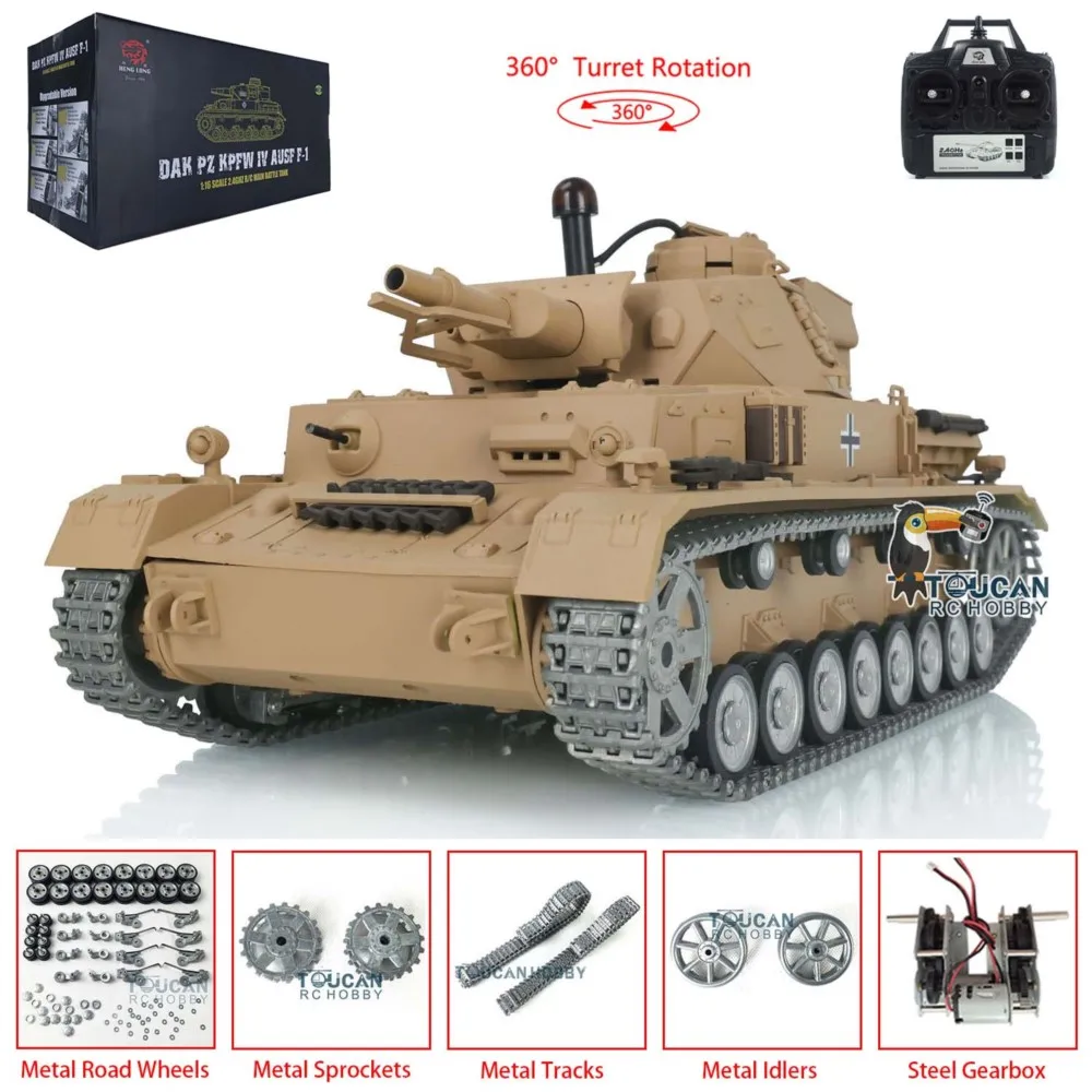 Heng longo escala 1/16 7.0 personalizado panzer iv f rtr rc tanque modelo 3858 trilhos de metal rodas controle rádio panzer carros th17385
