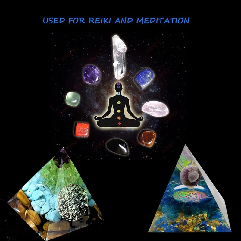 Pyramid Resin Molds, 2IN Orgone Energy Stone Epoxy Resin Casting Silicone Molds For DIY Meditation, Yoga Practice