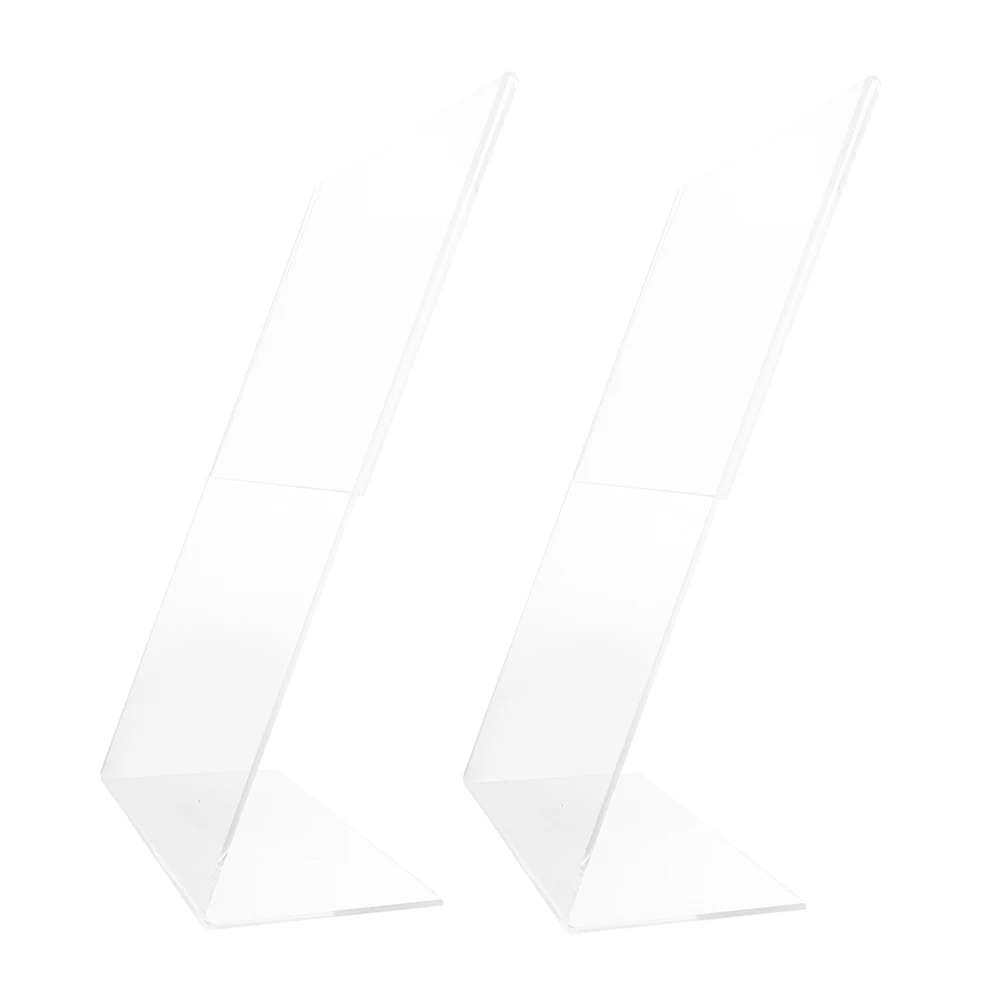 

2 Pcs Acrylic Table Card Clear Document Display Holder Advertisement Menu Sign Desktop