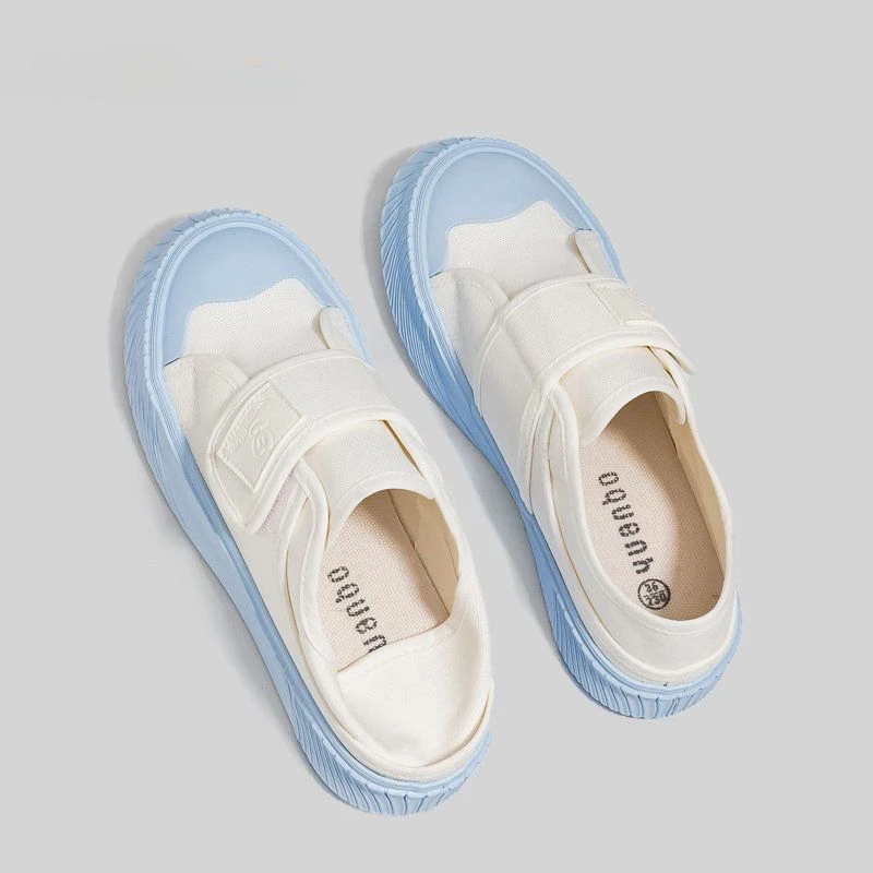 Women Footwear Kawaii Canvas Ladies Shoes Cute Round Toe White Casual Fashion 2024 A Original High Quality on Offer Cheap New In