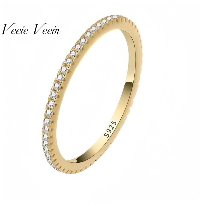 

Veeie Veein Элитный бренд Элитный бренд Дизайнерское кольцо с муассанитом для женщин S925 Стерлинговое серебро Звездное небо Модное многослойное кольцо
