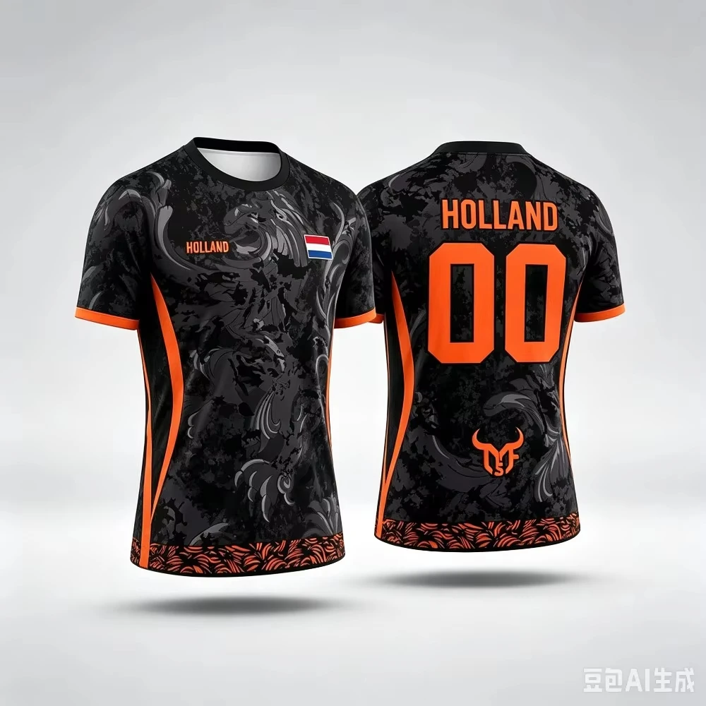 Summer Netherlands Soccer Football Jersey T-shirt Tops Casual Women's Short Sleeve Breathable Fashion Tee Shirt Y2k Men's Top
