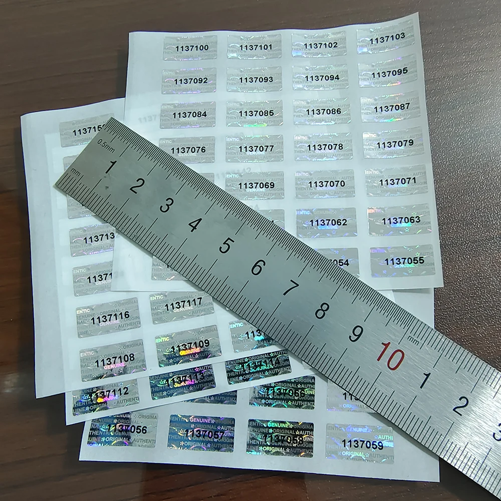 Hologram Security Seal Tamper Evident Removal Proof Packing Label Serial Number VOID Left Open Evidence Anti-fake Laser Sticker