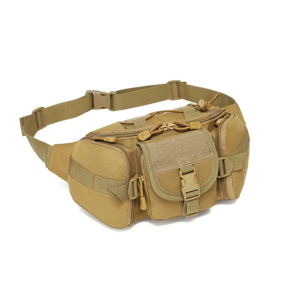 New Multi-Functional Waist Bag Durable Waterproof Belt Bag Zippered Pockets Adjustable Strap Utility Tool Pouch Sports