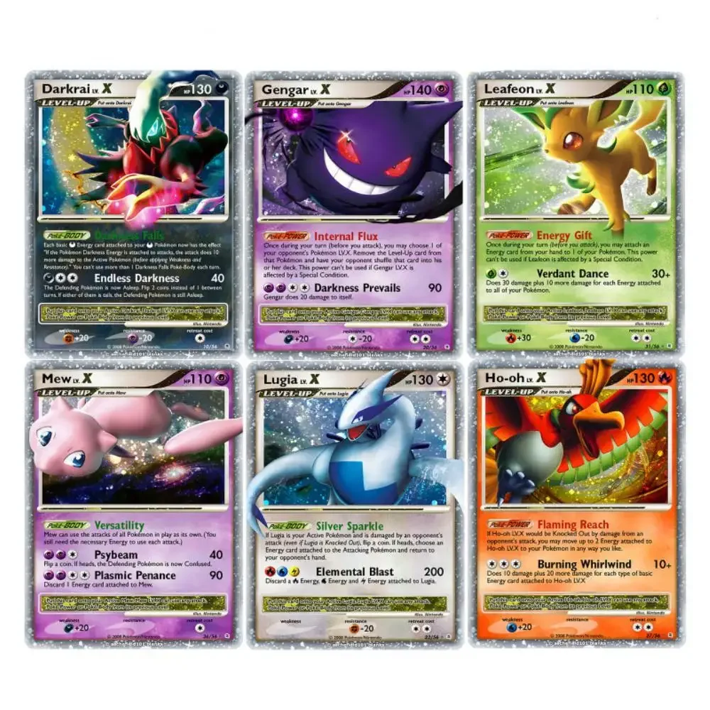 

PTCG Pokemon LV-X English Version Diy Self Made Star Flash Card Cartoon Game Anime Collection Cards Toys Kids Gifts