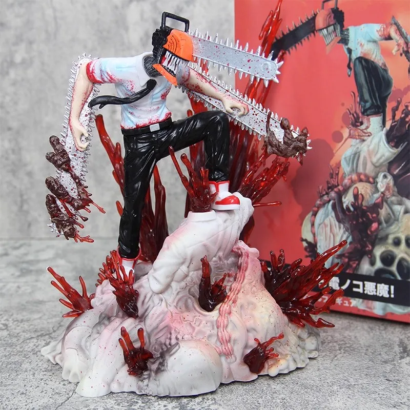 

(В наличии) Человек-бензопила Pochita Demon Hunter Scene Figure - Аниме Периферийная модель Украшение Exclusiv
