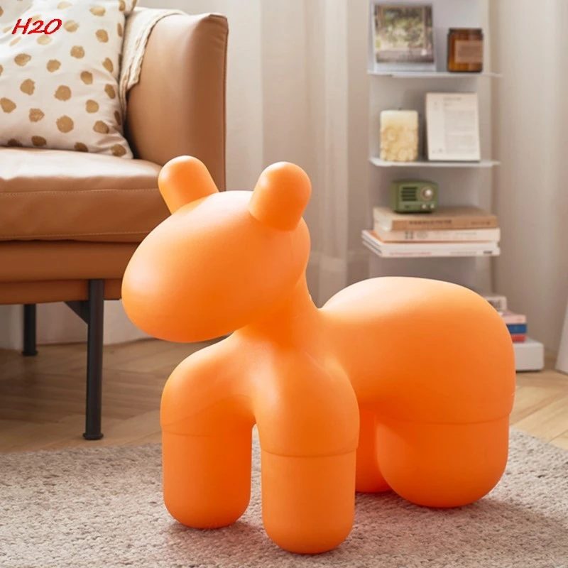 H2O net red designer shoe changing stool creative animal chair living room leisure single hippo chair children cartoon chair