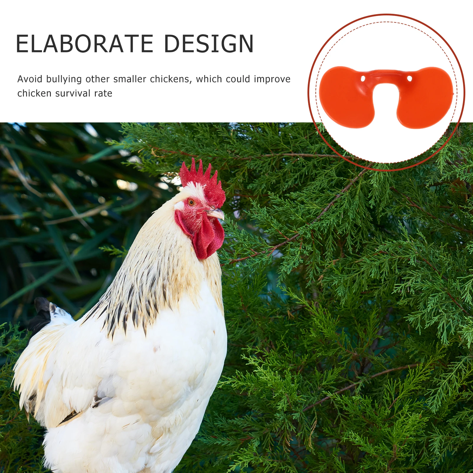 

100Pcs Anti Fighting Chicken Glasses Red Peepers Poultry Keeping Accessories Hen Spectacles Anti Pecking Eyewear