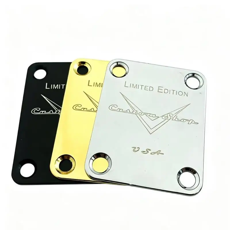 E-Gitarre Custom Shop Halsplatte Limited Edition Gold/Silber/Schwarz