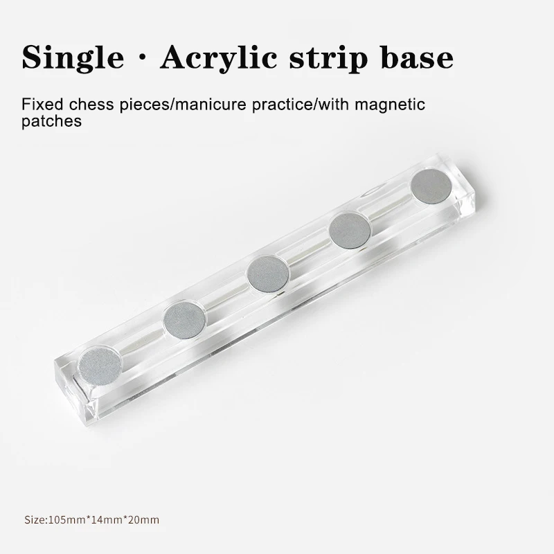 1 stks magnetische nail art houder stand acryl kristal display plank kleurrijke nagellak praktijk tool voor beginnende