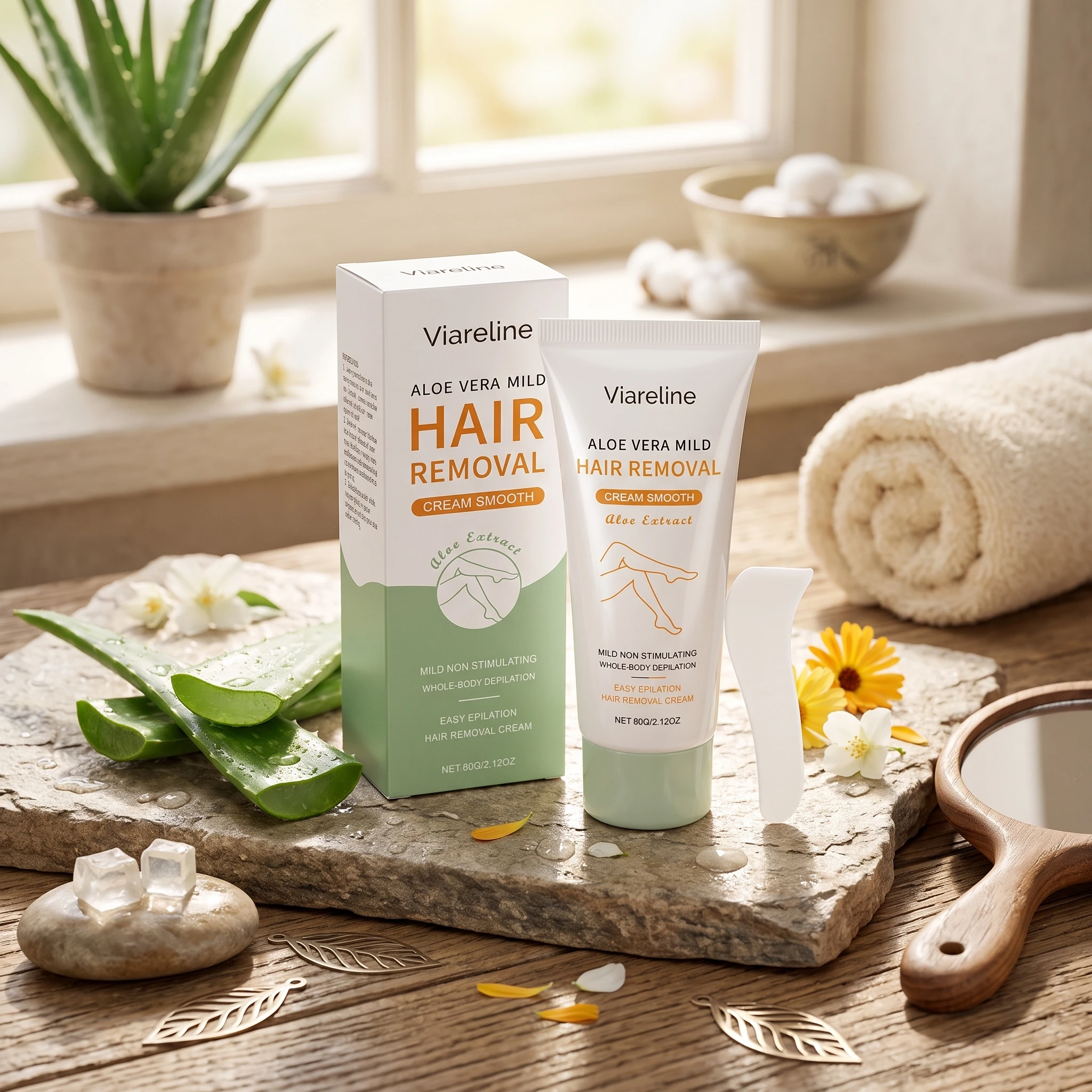 Aloe Vera Hair Removal Cream M - огляд і ціна Hair Care With Aloe Vera