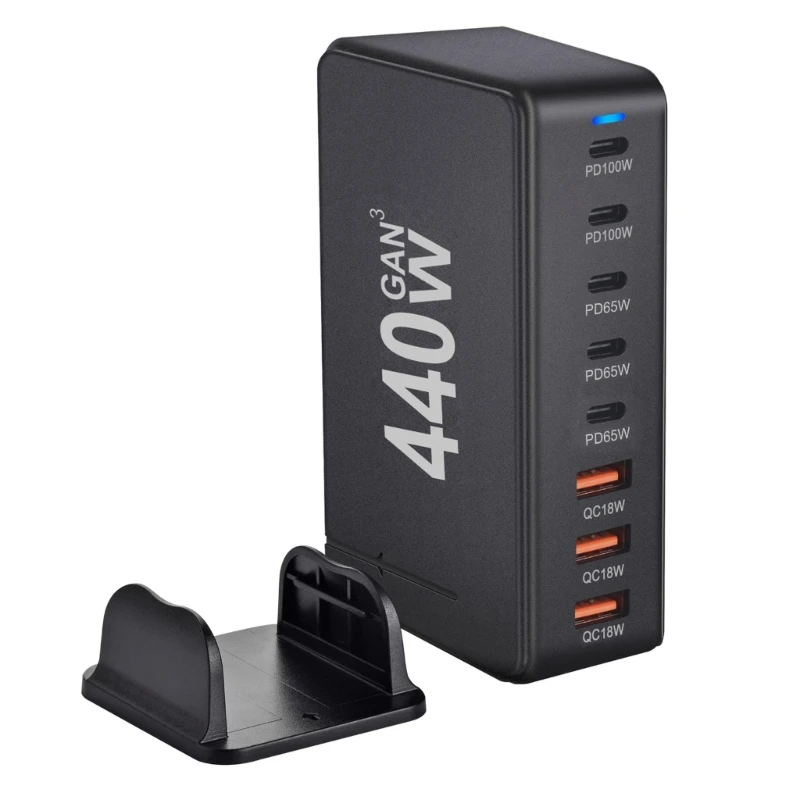 

T8WC Высокомощное зарядное устройство USB C мощностью 440 Вт Многофункциональное зарядное устройство для ноутбука, планшета,