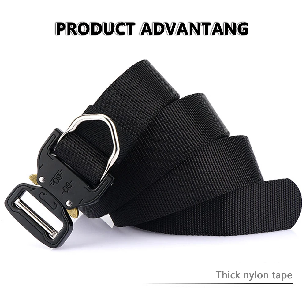 TUSHI Neue Taktische Gürtel Gewebt Langlebig Automatische Schnalle Männer Gürtel Armee Outdoor Jagd Multifunktionale Nylon Gürtel Mann Hosen Gürtel – Detail 10