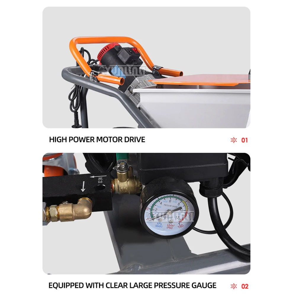 5000W 40L High Power Real Stone Paint Spraying Machine, Exterior Wall Putty Machine, High Pressure Paint Mortar Machine