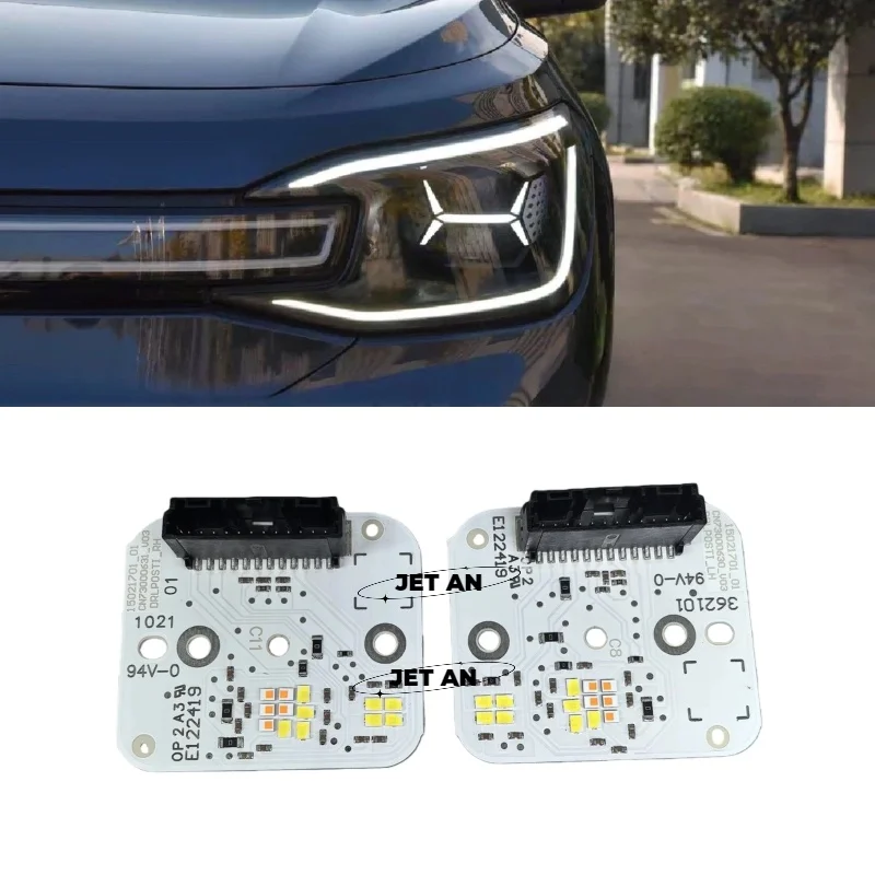 

Для VW ID6 CROSS DRL светодиодные белые дневные ходовые огни светодиодная плата источник света модуль DRL 2021-2024