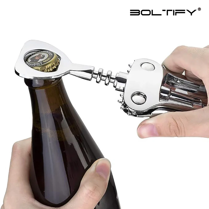 Hand Movement Bottle Opener Classic And Practical Stainless Steel Wine Opener Portable Wine Cork Remover Kitchen Gadgets