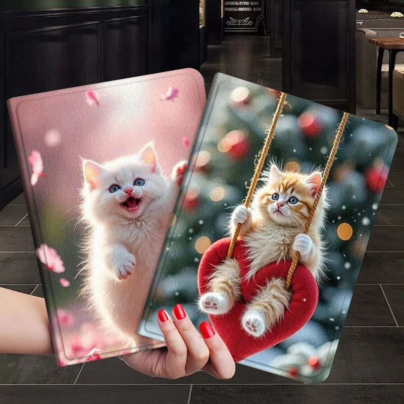 

Cute Cat Heart Swing For Xiaoxin Lenovo Tab P12 Extreme Legion Y900 Idea Pro GT 12.1 2025 Foldable Tablet Case Gift