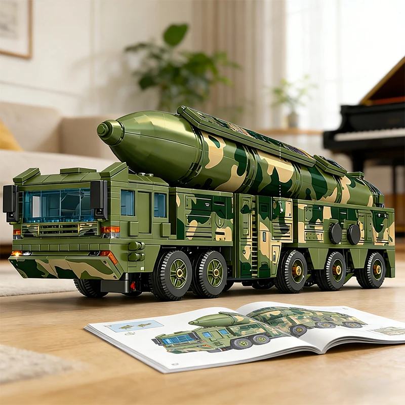40CM Giant Missile Launcher Building Blocks Construction Blocks Intercontinental Missile Blocks Boys Toy Children Holiday Gift
