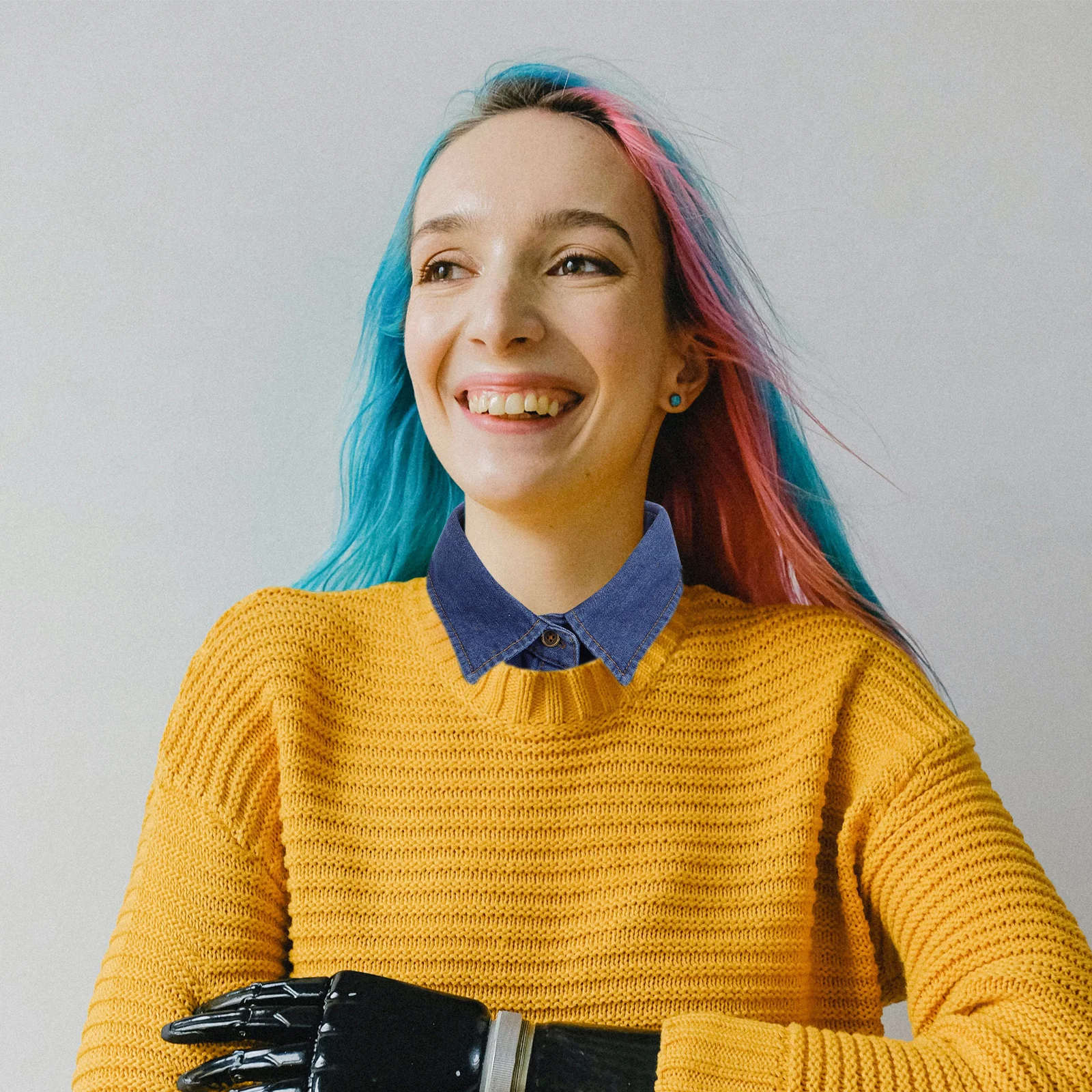 

Denim Detachable Fake Dickey Half Shirt Accessory Layering Versatile Women Fashion Dicky Collar Men