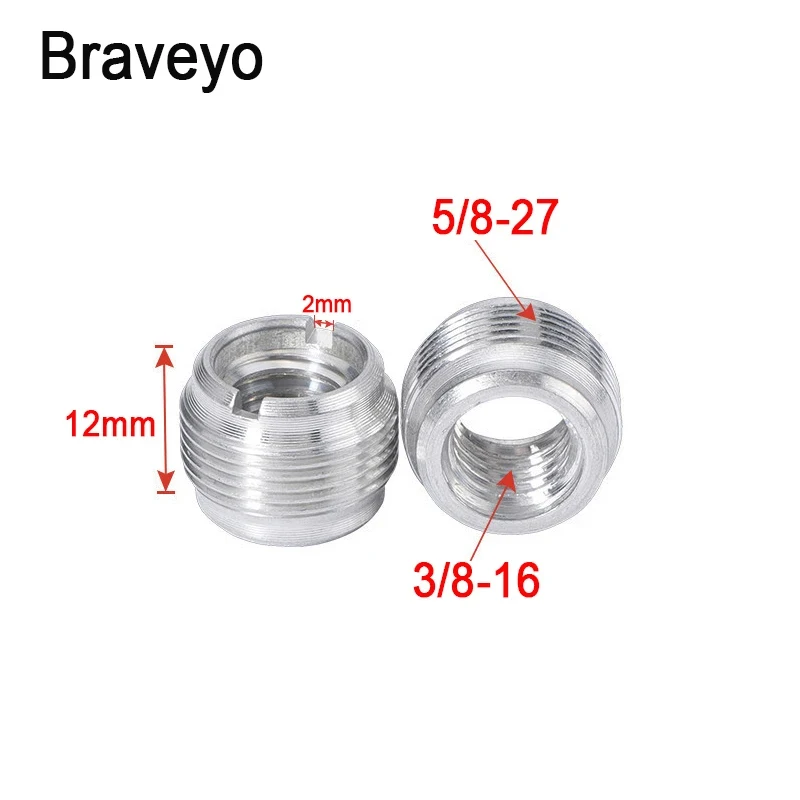 

5PCS Microphone Bracket Screw 5/8-27 to 1/4 3/8 Fine Teeth Conversion Screw Thread Adapter Mount for Camera Monitor Mic Stand