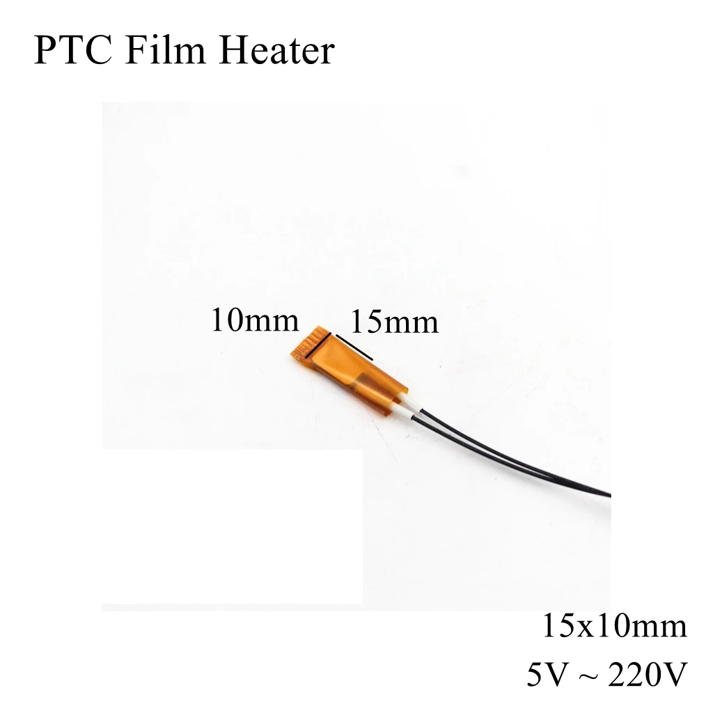 15x10mm 12V 24V 110V 220V PTC Film Heater Element Constant Thermostat Thermistor Ceramic Air Heating Sensor Chip Egg Incubator