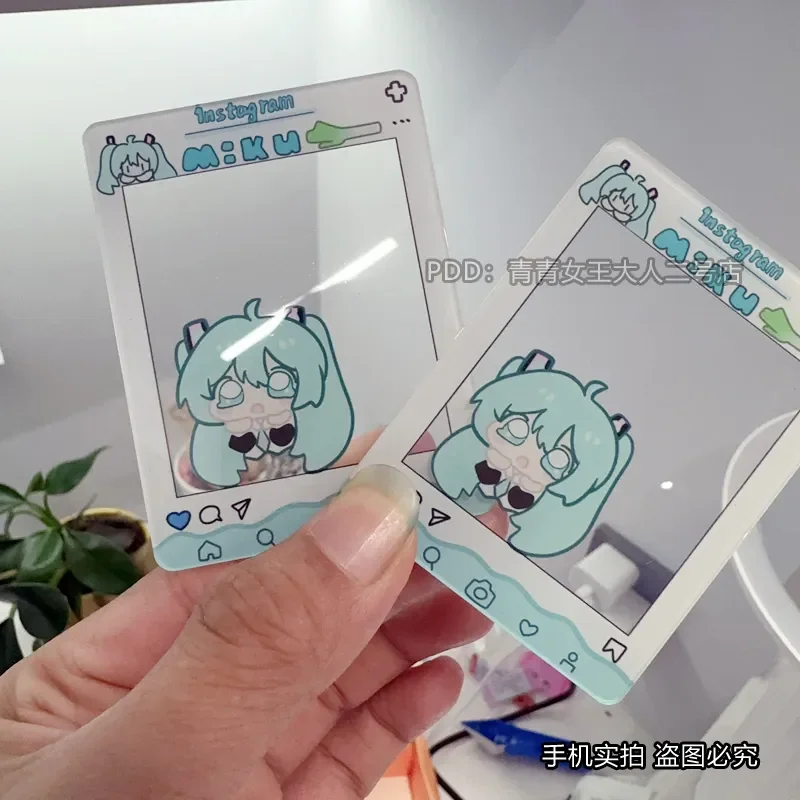 

Acrylic Transparent Card Project Diva Anime Peripherals Cute Having Dinner Photograph Ornaments New