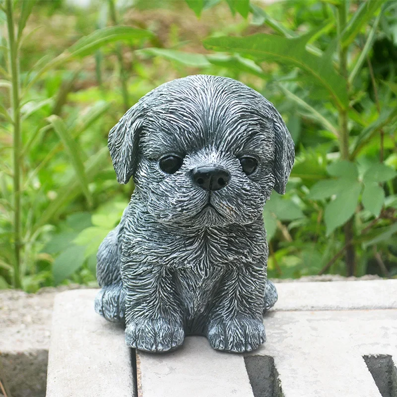 

Кавайная фигурка собаки, подвески из смолы, украшения для дома, статуэтки, миниатюры, поделки, подарок, ручная роспись, искусство
