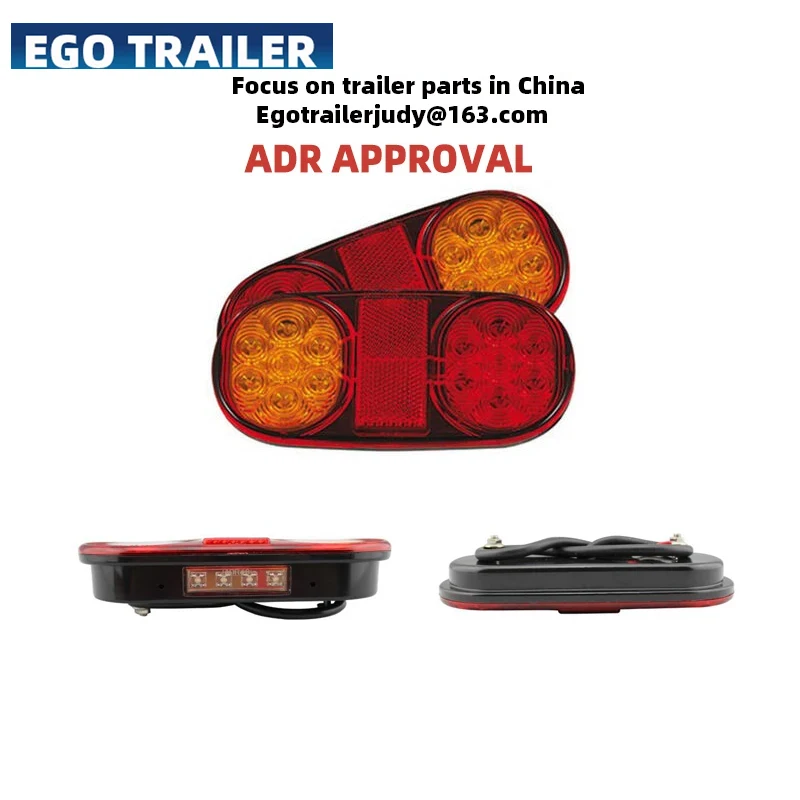 

Ego trailer 2PCS /1pairTRAILER LED tail lights lamp boat trailer 12V trailer parts truck built in Number plate light submersible