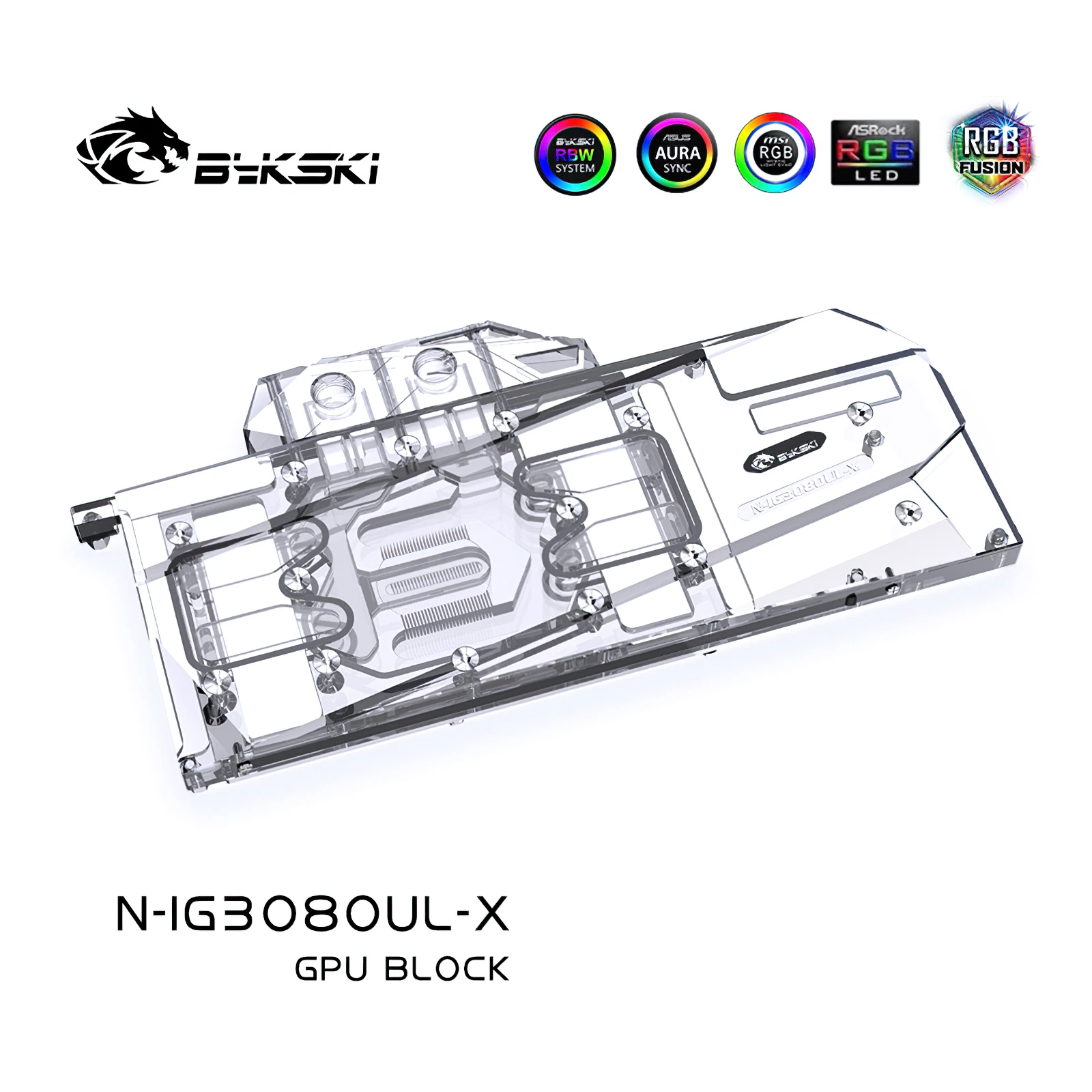 

Bykski GPU Water Cooling RGB Block for Colorful RTX3080 Ultra N-IG3080ULOC-X