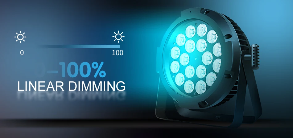 aicpose IP65 Wasserdichtes Flaches Bühnenlicht 18 LED Par-Licht RGBW DMX512 Effekt DJ Disco Party Weihnachten Bar Hochzeit Show-Licht – Detail 4